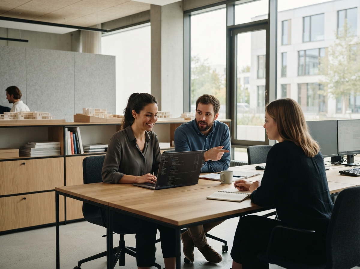 Opulartix Team bei der Arbeit an Analysemodellen